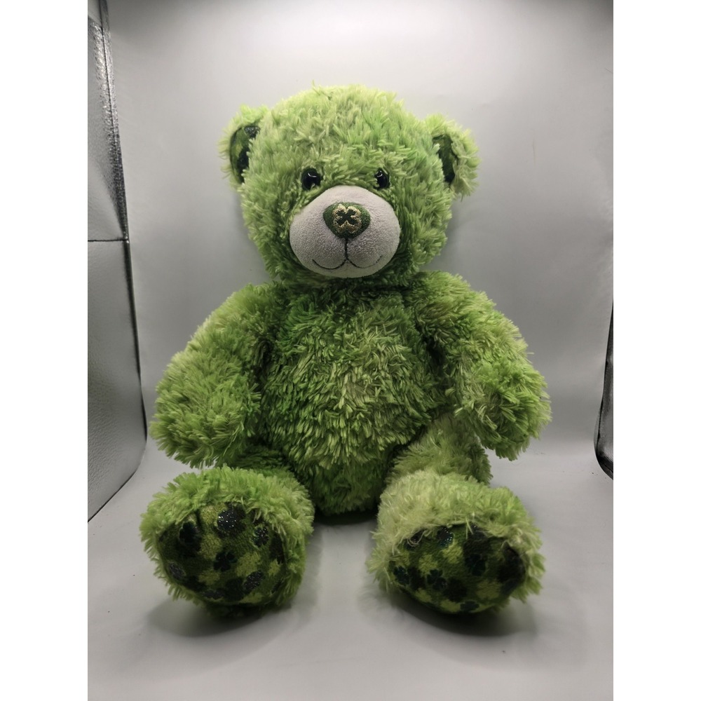 Build a Bear 4 Leaf Clover Teddy 16" Plush Stuffed Animal St Patrick's Holiday